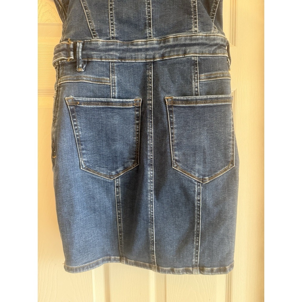 Good American Denim Tube Mini Dress Womens Medium Indigo Strapless GDTDSP478 - Picture 6 of 11